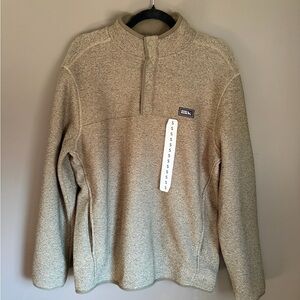 Reel Legends Men’s Heathered Green Quarter-Snap Pullover Sweater